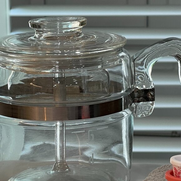 Vintage Pyrex Flameware Glass Percolator Coffee Pot (7756) Complete - Picture 5 of 11